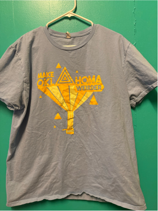 Fruit of the Loom Tops - Women's Fruit of the Loom Graphic Tee XL Blue Yellow